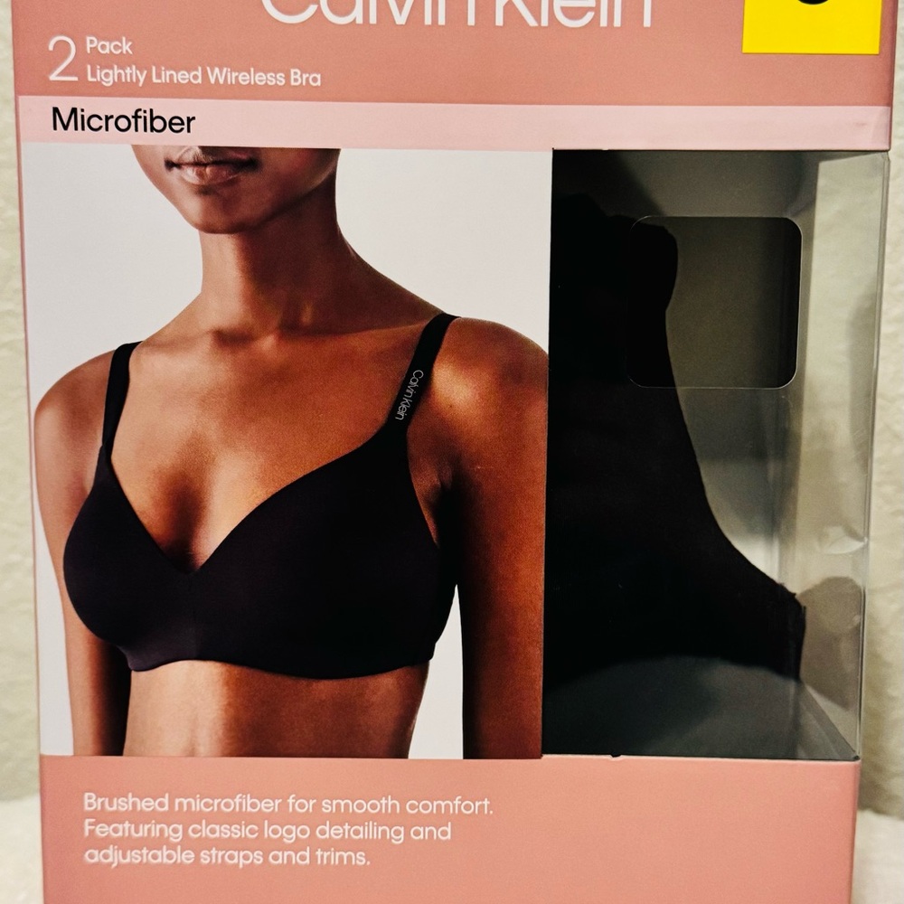 Calvin Klein Black Wireless Microfiber Bra - 2 Pack